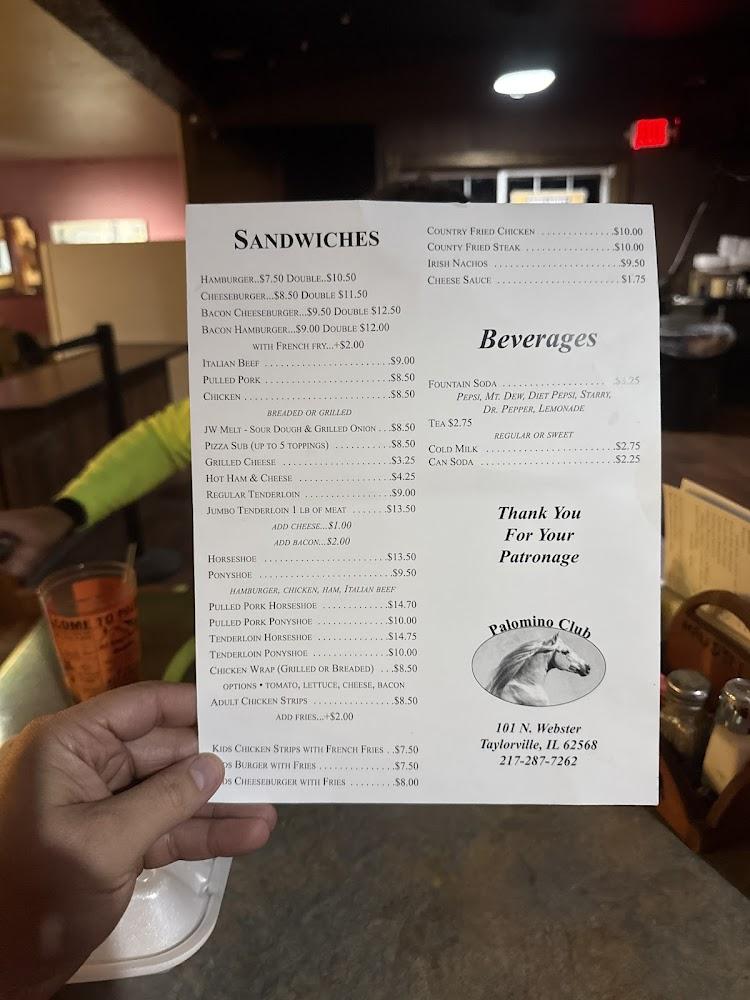 Palomino Club Menu image 3